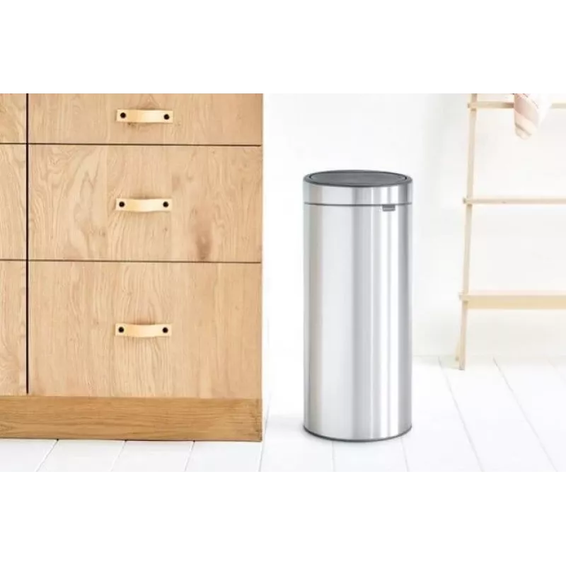 Cubo de basura Brabantia Touch Bin 30L, Matt Steel
