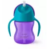 Vaso con pajita flexible Philips Avent 200 ml, 9m+, lila