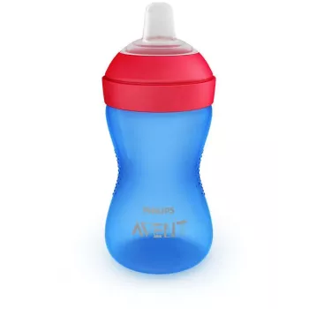Vaso de aprendizaje Philips Avent My Grippy con boquilla suave 300ml, 9M+, azul