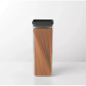 Recipiente cuadrado para conservar Brabantia 2,5L gris oscuro