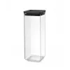 Recipiente cuadrado para conservar Brabantia 2,5L gris oscuro