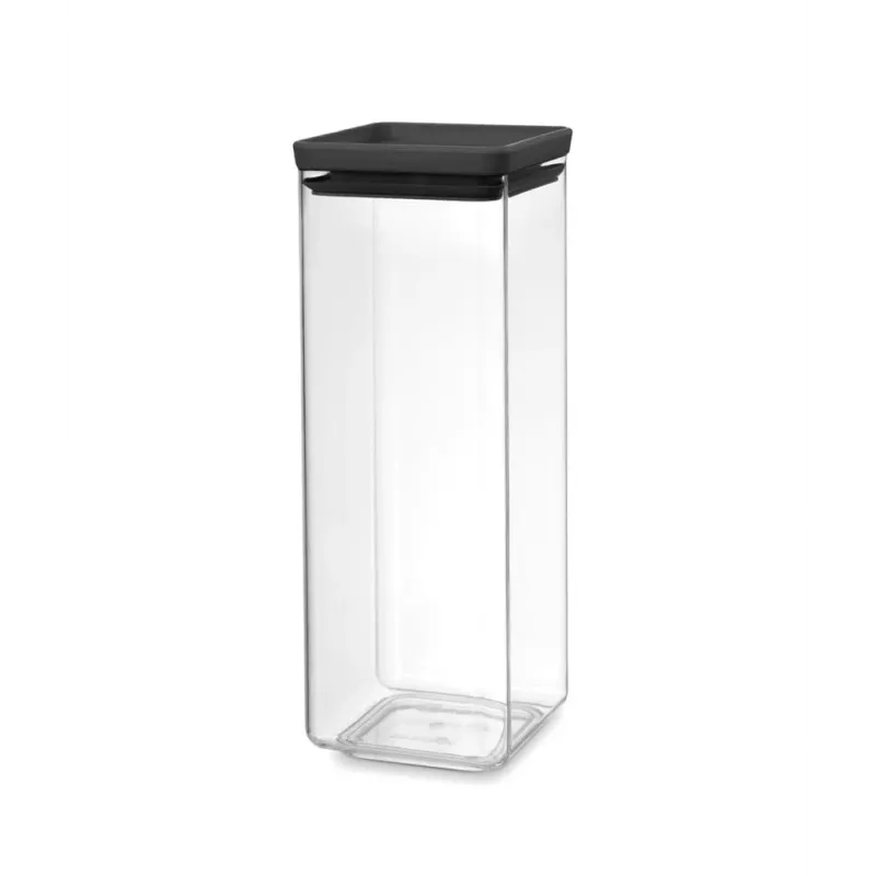 Recipiente cuadrado para conservar Brabantia 2,5L gris oscuro