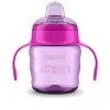 Philips AVENT Easy Sip vaso de aprendizaje con asas, 6M+, 200 ml, boquilla de silicona, rosa
