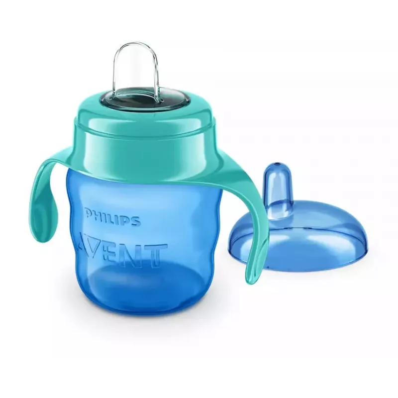 Philips AVENT Easy Sip vaso de aprendizaje con asas, 6M+, 200 ml, boquilla de silicona, verde