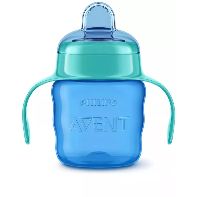 Philips AVENT Easy Sip vaso de aprendizaje con asas, 6M+, 200 ml, boquilla de silicona, verde