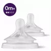 Philips Avent Natural Response tetina de silicona para biberón, flujo lento, 0M+, pack de 2