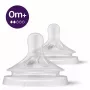 Philips Avent Natural Response tetina de silicona para biberón, flujo lento, 0M+, pack de 2