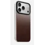 NOMAD Magnetic Leather Back para iPhone 17 compatible con MagSafe piel Horween Rustic Brown