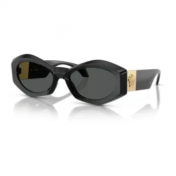 Versace VE4466UGB187 gafas de sol de hombre montura negra lentes gris oscuro 54-19-140