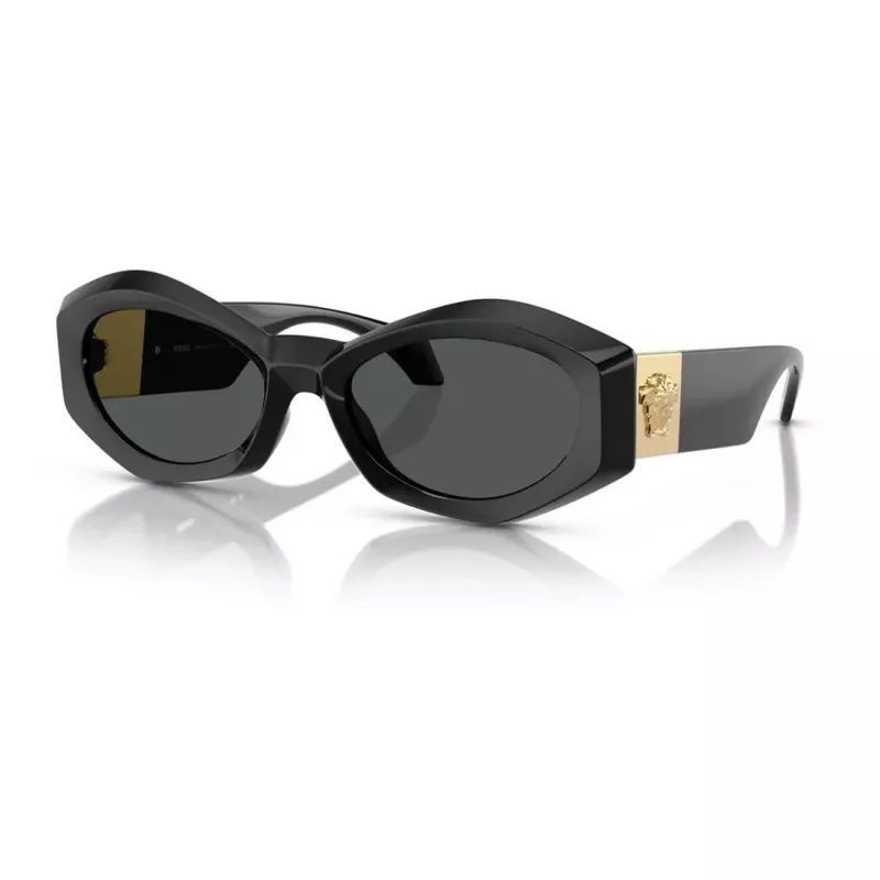 Versace VE4466UGB187 gafas de sol de hombre montura negra lentes gris oscuro 54-19-140