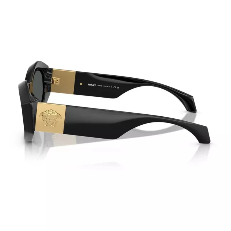 Versace VE4466UGB187 gafas de sol de hombre montura negra lentes gris oscuro 54-19-140