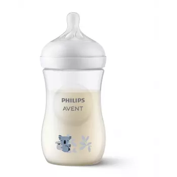 Philips Avent Natural Response biberón Koala 260 ml con tetina de flujo medio, 1M+