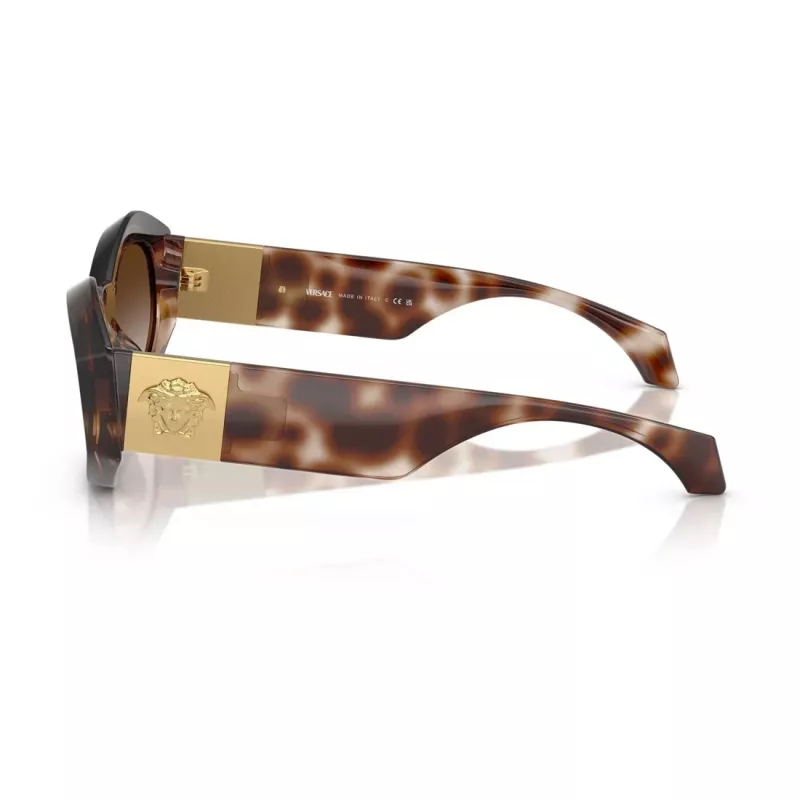 Versace VE4466U gafas de sol de hombre, cuadradas, acetato, montura negra, lentes grises, 54mm VE4466U54613B