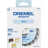 Dremel CS500 hoja de sierra circular para madera 85mm, con punta de carburo de tungsteno, 20 dientes, para DSM20 Compact Saw 2608846431
