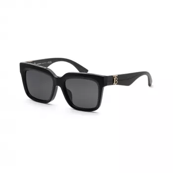 Burberry BE4419F300187 gafas de sol de mujer, rectangulares, montura negra, lentes grises, 54mm