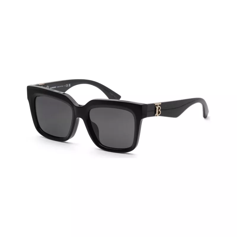 Burberry BE4419F300187 gafas de sol de mujer, rectangulares, montura negra, lentes grises, 54mm