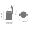 Brabantia NewIcon cubo de pedal 5L Brilliant Steel