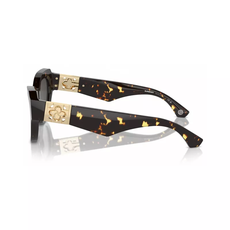 Burberry BE4423-410687 gafas de sol de mujer cat-eye, montura Havana marrón oscuro, lentes marrones degradadas, 52mm