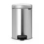 Brabantia NewIcon cubo de basura con pedal 12L Matt Steel