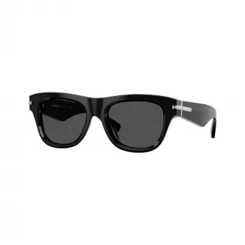 Burberry BE4438U300187 gafas de sol hombre, rectangulares, montura negra, lentes gris oscuro, 53/19/145 mm