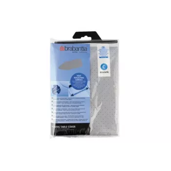 Brabantia funda de tabla de planchar, 124x45 cm, algodón metalizado, espuma 2mm, gris metalizado