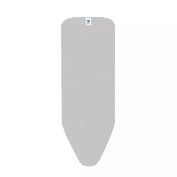 Brabantia funda de tabla de planchar, 124x45 cm, algodón metalizado, espuma 2mm, gris metalizado