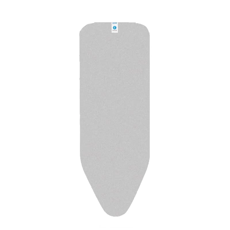 Brabantia funda de tabla de planchar, 124x45 cm, algodón metalizado, espuma 2mm, gris metalizado