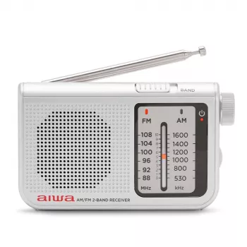AIWA RS-55/SL radio de bolsillo analógica portátil AM/FM, gris