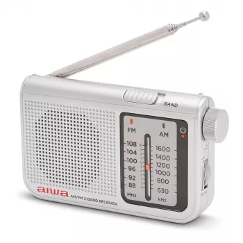 AIWA RS-55/SL radio de bolsillo analógica portátil AM/FM, gris