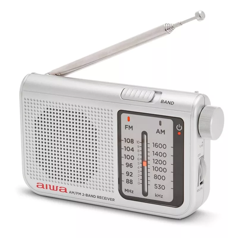 AIWA RS-55/SL radio de bolsillo analógica portátil AM/FM, gris
