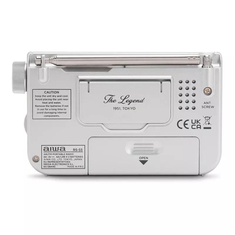 AIWA RS-55/SL radio de bolsillo analógica portátil AM/FM, gris