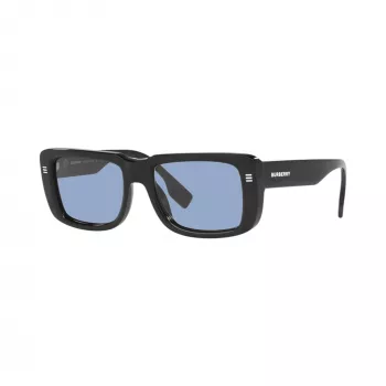 Burberry BE4376U300172 gafas de sol hombre, cuadradas, montura negra, lentes gris oscuro, 55mm