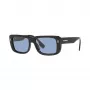 Burberry BE4376U300172 gafas de sol hombre, cuadradas, montura negra, lentes gris oscuro, 55mm
