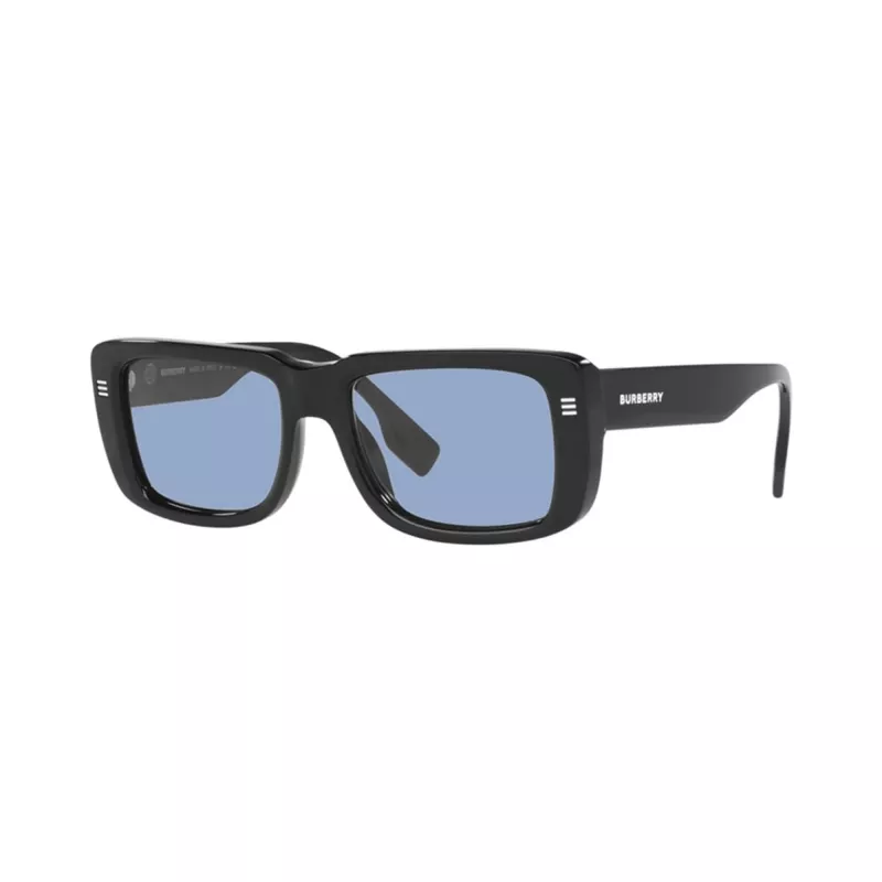 Burberry BE4376U300172 gafas de sol hombre, cuadradas, montura negra, lentes gris oscuro, 55mm