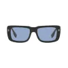 Burberry BE4376U300172 gafas de sol hombre, cuadradas, montura negra, lentes gris oscuro, 55mm