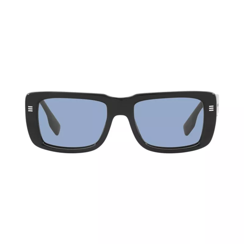 Burberry BE4376U300172 gafas de sol hombre, cuadradas, montura negra, lentes gris oscuro, 55mm