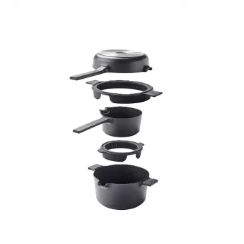 Brabantia set de ollas y sartenes All-in-One, negro