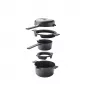 Brabantia All-in-One Juego de ollas y sartenes, negro