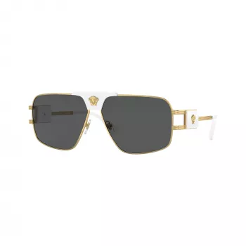 Versace VE2251-147187 gafas de sol hombre Pilot, montura Gunmetal, lentes grises, 63/12/145 mm