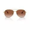 Burberry BE3147-110913 gafas de sol mujer Cat-Eye, montura dorado pálido, lentes marrón degradado, 58mm