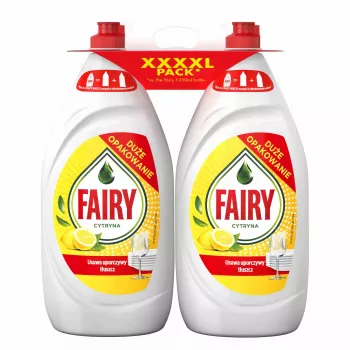 FAIRY lavavajillas a mano limón doble pack, 2 x 1350 ml