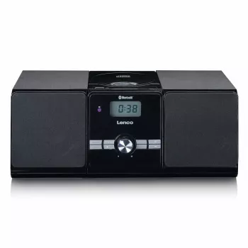 Microcadena Lenco MC-030BK con Bluetooth, CD, radio FM, USB, AUX, negra