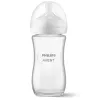 Biberón de vidrio Philips AVENT Natural Response 240 ml, tetina flujo medio, 1m+