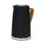 Hervidor eléctrico Gastronoma 18130006, 1,7 L, 2200 W, acero inoxidable, negro, inalámbrico, base 360°