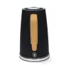 Hervidor eléctrico Gastronoma 18130006, 1,7 L, 2200 W, acero inoxidable, negro, inalámbrico, base 360°