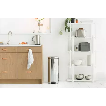Cubo de basura con pedal Brabantia NewIcon 30L Brilliant Steel
