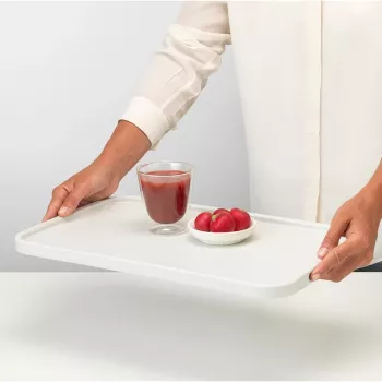 Tabla de cortar / bandeja de servir Brabantia ReNew, grande, gris claro