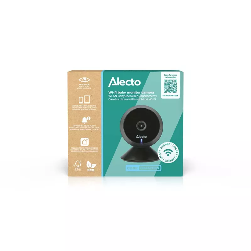 Vigilabebés digital con vídeo Alecto SMARTBABY5BK, 2,4 GHz FHSS, LCD en color de 2,4