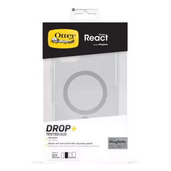 Funda OtterBox React MagSafe para Apple iPhone 16 Plus - Transparente