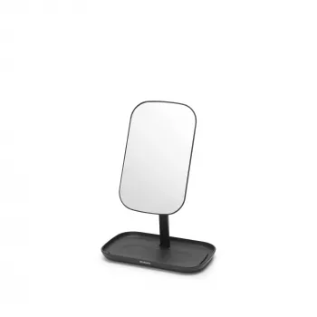 Espejo de pared con estante Brabantia ReNew, gris oscuro